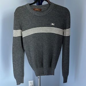 Sergio Valente Gray Sweater With White Stripes